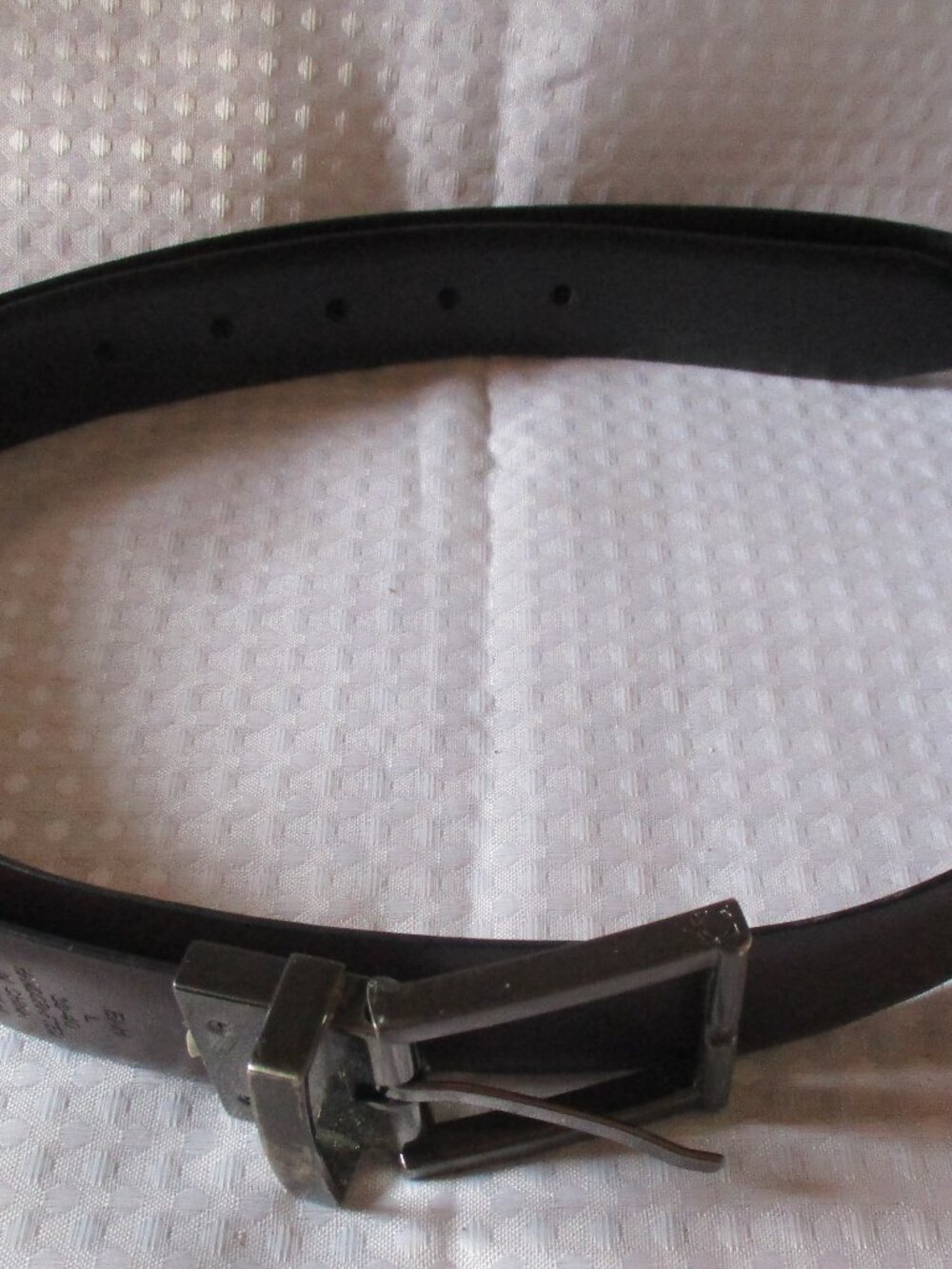 Kenneth Cole Men's Black Faux-Leather Exact Fit Harness Dress Belt L 38-40